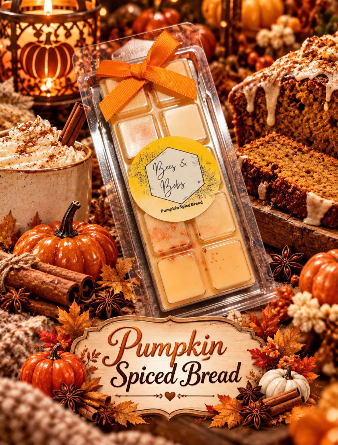 Pumpkin Spiced Bread Wax Melt Snap Bar